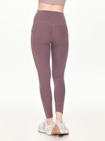 Close-up back view of the BEYOURA Estelle Cool Core luxeFIT Leggings in purple