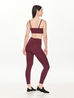Full back view of the BEYOURA Giselle Duostrap luxeFIT Sports Bra in maroon