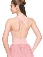 Back view of BEYOURA Celestine crossback LuxeFIT dress in pink